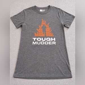 Tough Mudder Gray Graphic Logo Tee - Orange & White Print